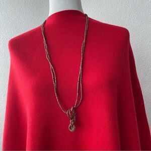 Brown Beaded Necklace Small Beads Bohemian